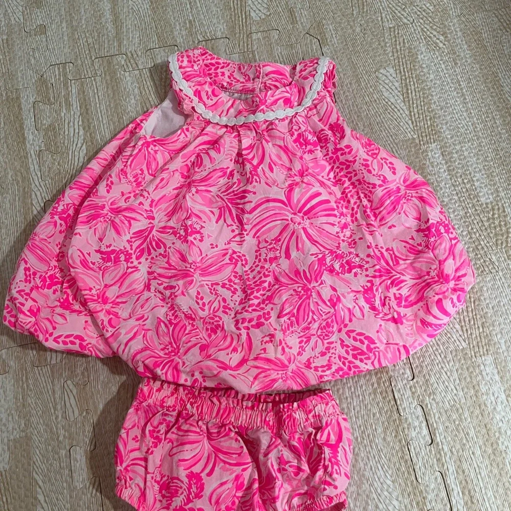 Lilly Pulitzer Pink Diaper Cover - Picture 7 of 8